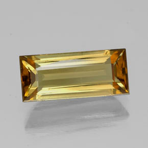1,55 ctw natürlicher Gold Turmalin, Baguette, SI