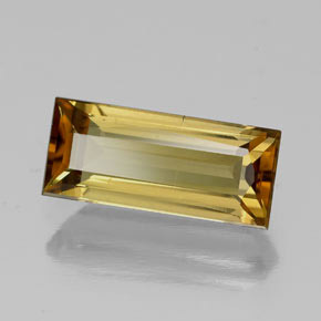 1,55 ctw natürlicher Gold Turmalin, Baguette, SI