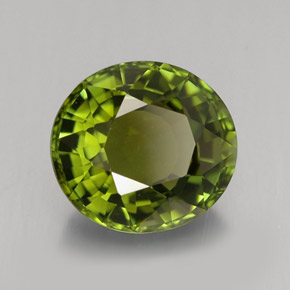 3,15 ctw natürlicher grüner Turmalin, Oval Schliff, VVS