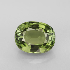 3,72 ctw natürlicher grüner Turmalin, Oval Schliff, VVS