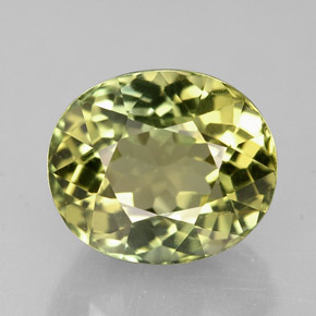 2,92 ctw natürlicher grüner Turmalin, Oval Schliff, VVS