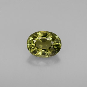 0,91 ctw natürlicher grüner Turmalin, Oval Schliff, VVS