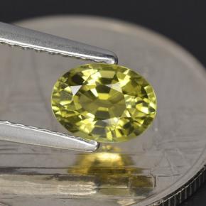 0,79 ctw natürlicher grüner Turmalin, Oval Schliff, VVS