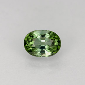 1,08 ctw natürlicher grüner Turmalin, Oval Schliff, VVS