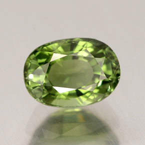 1,09 ctw natürlicher grüner Turmalin, Oval Schliff, VVS