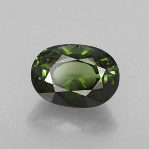 1,09 ctw natürlicher grüner Turmalin, Oval Schliff, VVS