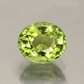 0,83 ctw natürlicher grüner Turmalin, Oval Schliff, VVS-VS