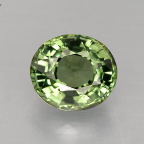 2,42 ctw natürlicher grüner Turmalin, Oval Schliff, VVS