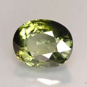 2,08 ctw natürlicher grüner Turmalin, Oval Schliff, IF