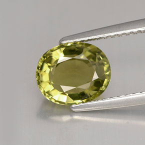 1,86 ctw natürlicher grüner Turmalin, Oval Schliff, VVS