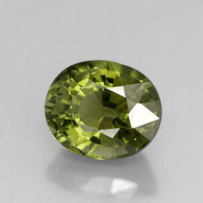 2,02 ctw natürlicher grüner Turmalin, Oval Schliff, VVS