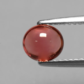 1,00 ctw natürlicher roter Turmalin, Oval Schliff, Transparent