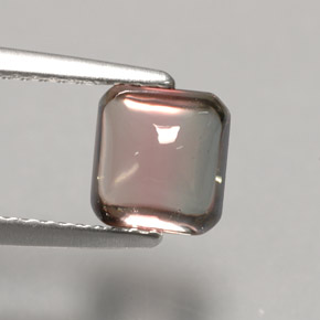 1,73 ctw natürlicher zweifarbiger Turmalin, Baguette, Transparent