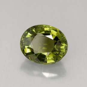 1,66 ctw natürlicher grüner Turmalin, Oval Schliff, VVS