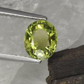 1,30 ctw natürlicher grüner Turmalin, Oval Schliff, VVS