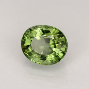 1,10 ctw natürlicher grüner Turmalin, Oval Schliff, VVS