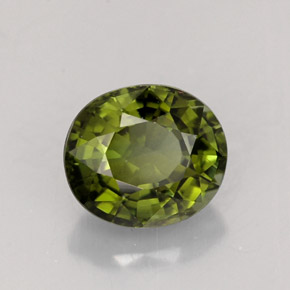 1,18 ctw natürlicher grüner Turmalin, Oval Schliff, VVS-VS