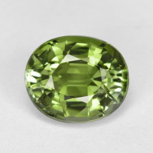 1,27 ctw natürlicher grüner Turmalin, Oval Schliff, VVS