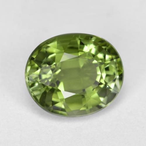 1,27 ctw natürlicher grüner Turmalin, Oval Schliff, VVS