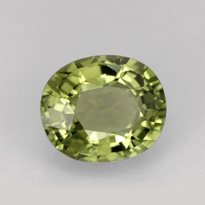 1,56 ctw natürlicher grüner Turmalin, Oval Schliff, VVS