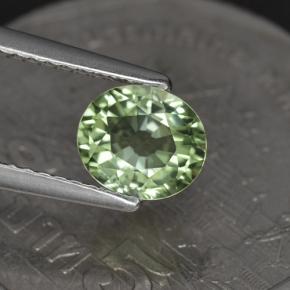 1,00 ctw natürlicher grüner Turmalin, Oval Schliff, VVS