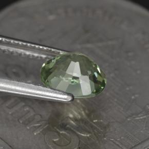 1,00 ctw natürlicher grüner Turmalin, Oval Schliff, VVS