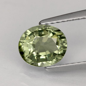 1,20 ctw natürlicher grüner Turmalin, Oval Schliff, VVS