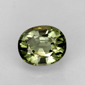 1,50 ctw natürlicher grüner Turmalin, Oval Schliff, VVS-VS