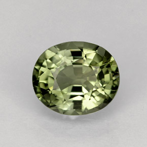 1,25 ctw natürlicher grüner Turmalin, Oval Schliff, VS