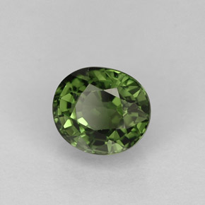 1,05 ctw natürlicher grüner Turmalin, Oval Schliff, VVS
