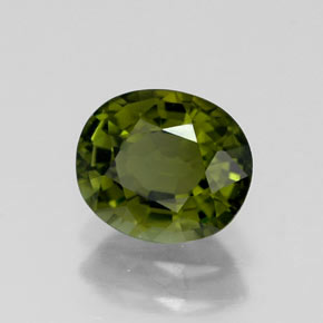 1,07 ctw natürlicher grüner Turmalin, Oval Schliff, VVS