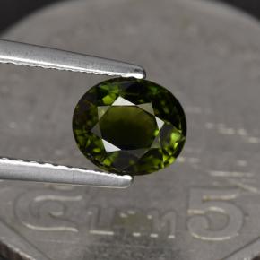 1,23 ctw natürlicher grüner Turmalin, Oval Schliff, VVS