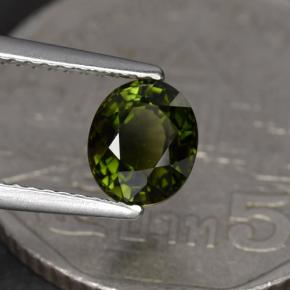 1,23 ctw natürlicher grüner Turmalin, Oval Schliff, VVS