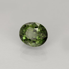 1,01 ctw natürlicher grüner Turmalin, Oval Schliff, VVS