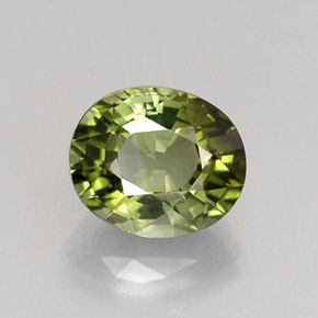 1,06 ctw natürlicher grüner Turmalin, Oval Schliff, VVS-VS