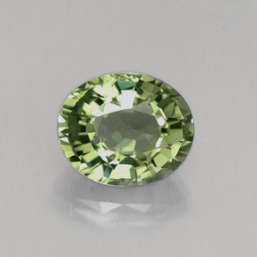 0,86 ctw natürlicher grüner Turmalin, Oval Schliff, VVS