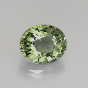 0,86 ctw natürlicher grüner Turmalin, Oval Schliff, VVS