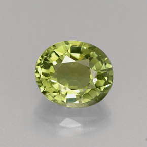 0,89 ctw natürlicher grüner Turmalin, Oval Schliff, VVS