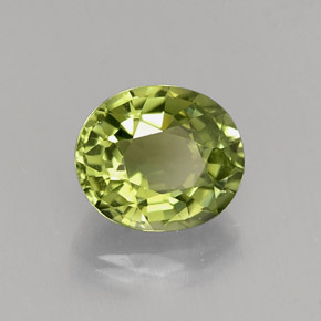 0,89 ctw natürlicher grüner Turmalin, Oval Schliff, VVS
