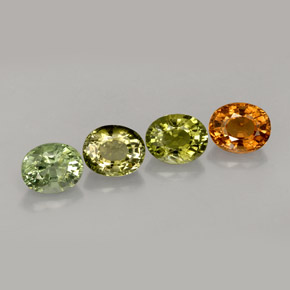 3,12 ct natürliche mehrfarbiger Turmalin-Edelsteine, Oval Schliff, VVS-VS