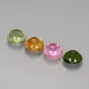  ct natürliche mehrfarbiger Turmalin-Edelsteine, Rundschliff, Transparent
