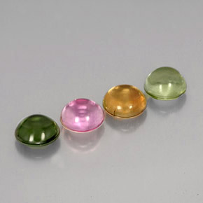  ct natürliche mehrfarbiger Turmalin-Edelsteine, Rundschliff, Transparent