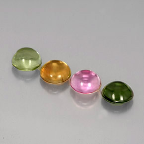  ct natürliche mehrfarbiger Turmalin-Edelsteine, Rundschliff, Transparent