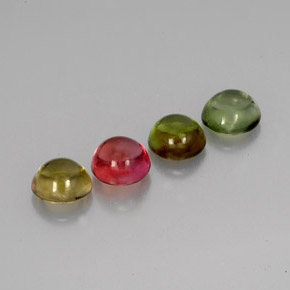  ct natürliche mehrfarbiger Turmalin-Edelsteine, Rundschliff, Transparent