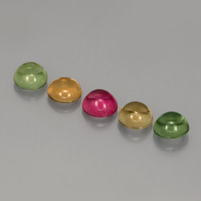  ct natürliche mehrfarbiger Turmalin-Edelsteine, Rundschliff, Transparent