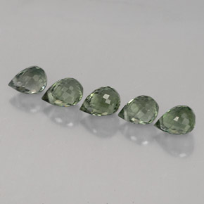  ct natürliche grüner Turmalin-Edelsteine, Briolette, VVS-VS