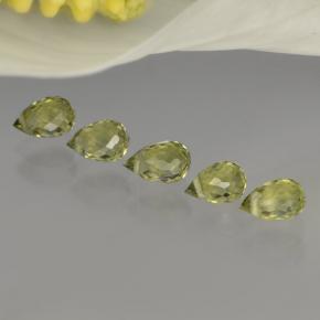  ct natürliche grüner Turmalin-Edelsteine, Briolette, VVS-VS