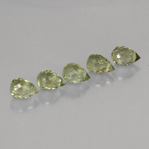  ct natürliche grüner Turmalin-Edelsteine, Briolette, VVS-VS