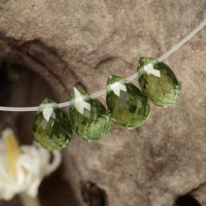 2,12 ct natürliche grüner Turmalin-Edelsteine, Briolette, VVS-VS