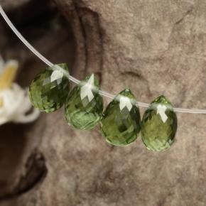 2,12 ct natürliche grüner Turmalin-Edelsteine, Briolette, VVS-VS